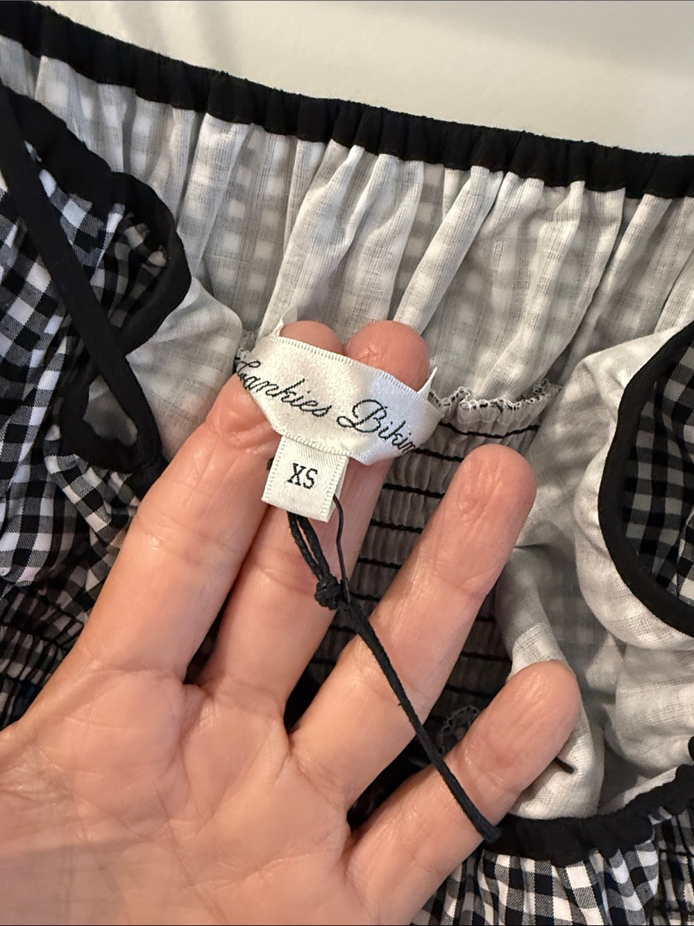 Frankie's Bikinis Black and White Coast Poplin Mini Dress cottage tile XS - Picture 7 of 8